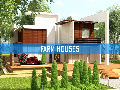 a beautiful farm house surrounded with greenery